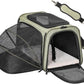 Petsfit Expandable Cat Carrier Dog Carrier,Airline Approved Soft-Sided Portable Pet Travel Washable Carrier for Kittens,Puppies,Removable Soft Plush mat and Pockets,Locking Safety Zippers