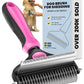 MalsiPree Dog Brush for Shedding - 2 in 1 Undercoat Rake Deshedding Tool for Medium to Large Double-Coated Dog Grooming - Pet Dematting Comb - Pet Deshedder (Pink)