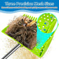 12-Inch 2-in-1 Chicken Poop Scooper & Rake – US Patent Pending – 3-Shape Sifting Holes Chicken Coop Rake，Stainless Steel Handle （20–61"）– Litter Scoop Sand & Sifting Shovel for Chicken Coops(Green)