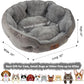 Asvin Large Dog Bed for Large Dogs, Cat Beds for Indoor Cats, Pet Bed for Puppy and Kitty, Extra Soft & Machine Washable with Anti-Slip & Water-Resistant Oxford Bottom, Grey, 35 inches