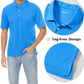 MAGCOMSEN Men's Polo Shirts 3 Buttons Casual Work T Shirts Quick Dry Short Sleeve Golf Shirt Pique Jersey Outdoor Performance