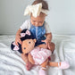 Soft Baby Doll Toys (16''), My First Baby Rag Doll for 1 Year-Old Girl Birthday Gift, Christmas Plush Toys Gift for Toddler Kids Infants-Sweetheart(Double Buns Tanned)