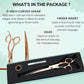Kenchii Rose Dog Grooming Scissors, 9 Inch Curved Shears, Dog Scissors for Grooming, Ergonomic Design for Comfort and Precision, Heavy Duty, Durable and Sharp