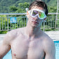 Adult Swimming Goggles,Leak-Proof,Anti-Fog Pool Glasses,Wide View Swim Goggles with Ear Plugs and Nose Clip