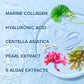 MAREE Collagen Facial Mask with Hyaluronic Acid 2 PACK - Hydrating Face Masks Skincare - Mascarillas Faciales For Women Skin Care - Multicolor, 12 Count
