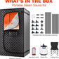 Portable Steam Sauna Box for Home: Full Size Sauna Tent for Personal Spa - Fast Heating Sauna Box with 3L Steamer, Folding Chair, Remote Control, 32" x 32" x 71"