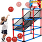 63" Arcade Basketball Game Set with 3 Balls Kids Basketball Hoop 3 to 12 Years Old Indoor Outdoor Sports Play - Easy Set Up - Carnival Basketball Toys Ages 3 4 5-7 8-12 Year Old Boys Birthday Gift