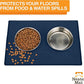 Neater Pet Brands Neater Mat Pet Mats for Food and Water, Cat & Dog Bowl Mat Waterproof Silicone, Feeding Tray, Dog Food Mats for Floors, Placemat w/Raised Edge for Under Bowls, 32" x 24", Dark Blue