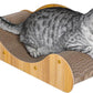 Cat Scratcher Cardboard, Scratching Pad House Bed Furniture Protector, Infinity Shape, Curved (Wood, Round Sofa)
