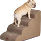 EHEYCIGA Curved Dog Stairs Ramp for High Beds 19.7" H, 4-Step Dog Steps for Small Dogs and Cats, Pet Stairs for High Bed Climbing, Non-Slip Balanced Pet Step Indoor, Camel
