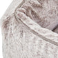 FUZI Luxury Aesthetic Dog Bed for Large Dogs with Washable Cover, Pet Couch, Pet Bed with Sides, Non-Slip Bottom, Soft and Durable Calming Dog Bed, Faux Fur Cover, Large 35.6x28.5x9.5 Light Grey