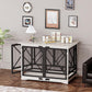 COZPAW Large Dog Crate Furniture - 48 inch Heavy Duty Dog Kennel Indoor for XLarge Breed with Double Doors, Wooden Dog Cage XL Modern Decorative End Table Pet House (White)