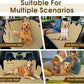 Waterproof Dog Car Seat Cover for Back Seat - Durable, Scratch Proof Pet Hammock with Nonslip Design & Storage Pockets, Fits Cars, SUVs, Trucks - L, Khaki/Black
