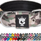 TSPRO Tactical Dog Collar 1.5 Inch Wide Thick Dog Collars with Heavy Duty Metal Buckle, Durable, Strong, Adjustable for Medium to Large Dogs (Military Green M)