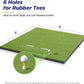 Golfguru Golf Mat, 5x4ft/5x5ft Dense Elite Golf Hitting Mats Practice with 10 Balls, 9 Tees, Heavy Duty Artificial Hitting Training Matt for Backyard Driving Chipping Indoor Outdoor Simulators