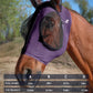 Horse Fly Mask with Ears, UV Protection for Horses, Elasticity with Big Mesh Eye Covers, Snug Fitting Comfortable Breathable Lightweight for Horses Deep Purple Full Size