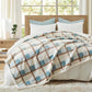 PU MEI Super Soft Faux Rabbit Fur Sherpa Fleece Throw Blanket, Reversible Luxury Cozy Cute Furry Blanket, Plush Warm Shaggy Fluffy Checkered Blankets for Sofa Couch Bed (Green-Plaid, 60" x 80")