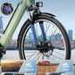 Jasion YC1/ST 26" Electric Bike, 750W Peak Motor, Step-Through Ebike for Adults, 360WH Removable Battery, Up to 40miles, Max 23MPH Urban Commuter E-Bike, 7 Speeds & Front Suspension