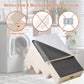 EHEYCIGA Dog Stairs for Bed 20" H, 4-Step Extra Wide Dog Steps for High Bed, Pet Steps for Small Dogs and Cats, Non-Slip Balanced Pet Ramp Indoor, Beige