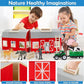YEEBAY Farm Animals Toys for 3+ Year Old Kids Toddlers Girls Boys, Large Wooden Barn with Animal Play Figures, Farm Playset Educational Learning Toys, Ideal Christmas Birthday Gifts