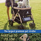 XL Extra-Long Premium Heavy Duty Dog/Cat/Pet Stroller Travel Carriage for Small, Medium, Large Pets (Taupe 2nd-Gen)