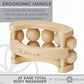Gaiam Relax Massage Ball Roller - Handheld Wooden Total Body Massager for Back, Neck, Foot, Calf, Leg, Arm | Deep Tissue Massager Relief for Sore Muscles