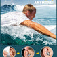 Ear Plugs for Swimming and Surfing with Lanyard, Block Out Water Let Sound in, Reusable Comfy Custom-fit Swimmer Earplugs for Snorkeling, Shower, Pool, Swim, Bath, Kayaking, incl Carry Case