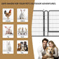 Dog Playpen, Outdoor Dog Fence, 6 Panels, 40" H Dog Pen for Large/Medium/Small Dogs, Heavy Duty Metal Pet Fence with Gate, Portable Dog Fence for RV Camping and Yard (Black)