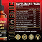 9in1 Liquid Turmeric Curcumin with Ginger, Berberine, Ceylon, Garlic, Black Pepper for Joint Support - 2FL Oz - 60 Servings