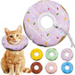 Cat Cone Collar Soft, Adjustable Cat Recovery Collar Kitten Cones to Stop Licking, Cute Donut E Collar After Surgery, Cats Neck Pillow Cone Elizabethan Cones of Shame (Waterproof Purple, Small)