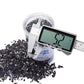 TWINKLING High Luster Fire Glass Gravel Stone Glitter,Broken Glass,Fire Gems Chips,Crushed Glass for Fire Pit Crafts Resin Art Aquarium Garden Decoration,3-6mm,1-Pound Jar (Black)