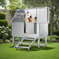 YITAHOME Professional Dog Bathtub 50in, Stainless Steel 304 Pet Grooming Station with Right Door & Floor Grate, Ideal for Large to Small Pets, Indoor & Outdoor Use