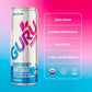 GURU ZERO SUGAR Wild Ice Pop Organic Energy Drinks, Clean Energy Drink with Plant Based Natural Caffeine from Green Tea, Coconut Water, Prebiotic, Zero Added sugars, Gluten Free and Vegan, Pre Workout, Healthy Drinks, 12oz (Pack of 24)