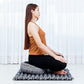 Leewadee Meditation Cushion Set – 1 Round Zafu Meditation Pillow and 1 Square Roll-Up Zabuton Meditation Mat, Pillows Bundle Filled with Kapok