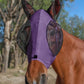 Horse Fly Mask with Ears, UV Protection for Horses, Elasticity with Big Mesh Eye Covers, Snug Fitting Comfortable Breathable Lightweight for Horses Deep Purple Full Size