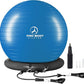 ProBody Pilates Yoga Ball Chair, Exercise Ball Chair with Base or Stand for Home Office Desk Sitting or Workout, 65cm Antiburst Balance & Stability Ball Seat, Large Gym Ball for Back, Abs