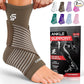 Sleeve Stars Ankle Brace for Women & Men, Ankle Wrap for Sprain, Compression Sleeve for Plantar Fasciitis Relief, Easy Customizable Support: w/ Removable Strap (Pair/M:10"-12"/Mocha Brown)