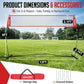 Volleyball Net, 12FT Training Set with 3-Level Adjustable Height (8'/7.4'/6.6'), Freestanding Portable Practice Net for Backyard, Serving & Spiking Drills, with Carry Bag for Outdoor & Indoor