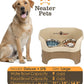 Neater Feeder Deluxe Mess Proof Dog Bowls Elevated for Large Breeds – Made in USA – No Spill Raised Slow Feeder Elevated Dog Bowl Stand, Stainless Steel Food and Water Bowl Set, Cappuccino