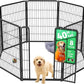 FXW Homeplus Unleashed Indoor Dog Playpen - Stress-Free and Safe Play, Heavy Duty 40 Inch 8 Wire Panels Dog Pen for Medium and Large Dogs, Black│Patented