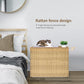 Cat Litter Box Enclosure with Litter Trapping Mat; Handwoven Plastic Rattan Cat House; No Installation Hidden Cat Washroom; Pet Crate for Balcony,Bedroom,Living Room