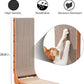 FUKUMARU Cat Scratcher, 26.8 Inch Cat Scratch Pad for Indoor Cats, L Shaped Cardboard Vertical Cats Scratching Board with Ball Toy, Walnut Color, 1 Pack