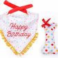 ZippyPaws Dog Birthday Gift Bandana & Bone - Cute Accessories for Girl & Boy Dogs, Holiday Set, Fits Small, Medium, & Large Dogs, Stuffed Plush Toy, Machine Washable Handkerchief - One Size Fits Most