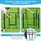 BestPet | Dog Playpen | 32 Inch, 6 Panels | Heavy Duty Metal Pet Exercise Pen | Indoor Outdoor Fence Panels | Rust-Resistant, Removable, Tool-Free Setup | Anti-Skid, Expandable Design