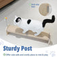 Cat Scratching Post, 30" Horizontal Sisal Scratch Post for Indoor Cats, Durable Cat Furniture Protector with Spring Toy