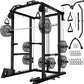 R1-V4 Power Cage Rack, 2000LB Squat Rack with Cable Crossover System, Multi-Function Weight Cage, Home Gym Workout Machine with More Training Attachments