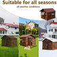 Dog House Outdoor, Solid Pine Wood Dog House with Waterproof Roof, Warm Spacious Pet House, Heavy Duty Animal Shelter for Large Breed Weatherproof, 4XL