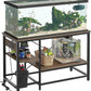 55 Gallon Fish Tank Stand with Charging Station, 49.2x13.8 Metal Aquarium Stand with 3-Tiers Adjustable Storage Shelves, 6-Legs Reptile Terrarium Stand, 700 LBs