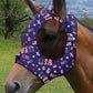 Harrison Howard Super Comfort Stretchy Fly Mask Large Eye Space with UV Protection Soft on Skin with Breathability Classic Letters S