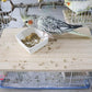 13.6×7.9 Inches Large Bird Perch Stand Platform, Natural Wooden Small Animals Cage Accessories, Rectangle Stand Perch Shelf for Parrot Parakeet Cockatiel Rat Hamster Guinea Pig Conure Chinchillas